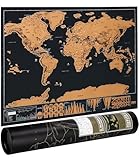 Mappa del Mondo da Grattare，Cartina Geografica Mondo - 42 cm x 30 cm，Scratch off Map, Mappa da grattare, Cartina Geografica Mondo da Grattare, poster da parete, idea regalo per viaggiatori