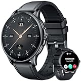 Smartwatch Orologio Uomo Fitness Watch: Smartwatch Uomo Chiamate Telefono Sanguigna Pressione Contapassi Impermeabile Cardiofrequenzimetro Polso Sport 1,43’’ Rotondo AMOLED Touchscreen per Android iOS