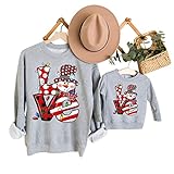 Felpe Uomo Donna da Natale Cotone Felpa Natalizio per Famiglia Felpe Coppia Fidanzati Stampato di Natale alla Moda Pullover Natalizie Baggy Soft Famiglia Christmas Maglioni Natale Family