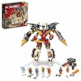 LEGO NINJAGO Mech Ultra Combo Ninja, Set 4 in 1 con Action Figure, Macchina Giocattolo, Jet e Carro Armato, con 7 Minifigure e Banner da Collezione, Giochi per Bambini e Bambine, Idea Regalo 71765