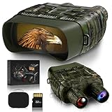 Binocolo Visione Notturna, Gthunder Visore Notturno Militare Binocolo HD 1080P Foto & Video, 3" TFT LCD 4X Digitale Zoom, Infrarossi Vista 300M al 100% Buio per Osservazione con Scheda 32GB