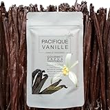 "Pacifique Vanille" 6 baccelli di vaniglia Gourmet Tahitensis 14-16 cm/sacchetto salvafreschezza con cerniera/qualità di grado A / 100% biologico.