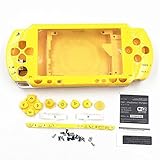 Alloggiamento di Shell con pulsanti cacciaviti per Sony PSP 1000 1001 1002 1003 1004 fat Phat PSP Yellow