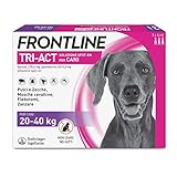 FRONTLINE Triact, 3 Pipette, Cane L (20-40Kg), Antiparassitario per Cani e Cuccioli di Lunga Durata, Protegge il Cane da Pulci, Zecche, Zanzare, Pappataci e Leishmaniosi, Antipulci 3 Pipette