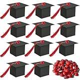 50 Pezzi Bomboniere Laurea Scatoline Confetti Laurea di Cappello Laurea in Kraft Scatole Portaconfetti Laurea Gadget Laurea Decorazione Laurea