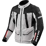 Revit Sand 4 H2O Giacca tessile moto Argento/Nero L