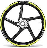 labelbike - Kit Strisce adesive Cerchi 17 Ruote Moto MT03 compatibile con YAMAHA MT-03 colore giallo fluo