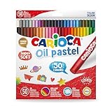 CARIOCA OIL PASTEL | 43286 - Set Pastelli a Olio Maxi, Colori Assortiti, 50 pezzi