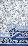 Bassetti CAPODIMONTE Foulard in 100% cotone di colore blu B1, dimensioni: 270 x 270 cm - 9328381