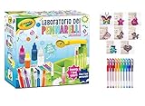 LABORATORIO DEI PENNARELLI Multicolor CREA PENNARELLI crea inventa i tuoi colori + Kit Omaggio 10 Penne Glitterate + Omaggio portachiave Paillettes