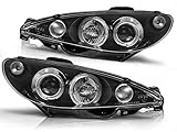 Coppia Fari Anteriori Peugeot 206 02- angel eyes nero