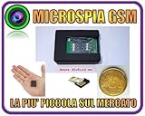 MICROSPIA AMBIENTALE GSM TELEFONO VOX MINI MICRO SPIA LA + PICCOLA DI SEMPRE