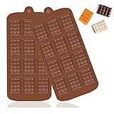 2 pezzi Cioccolatini Stampo Silicone, Mini Stampo per Barretta di Cioccolato 12 Cioccolato in Cavità Facili da Sformare per Fatti in Casa Praline, Caramelle, Decorazione di Torte