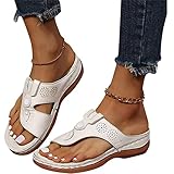 WoCOyo Sandali Ortopedici Estivi per Donna Traspirante Leggero Antiscivolo Pantofole per la Correzione dell alluce Valgo Scarpe Piatte Separate con Punta Casual con Supporto,002,41EU