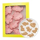 Set di 8 pezzi,Cookie Mold Formine,Timbro Biscotti,Biscotti Plastica Stampi Dinosauro 3D Cartoon