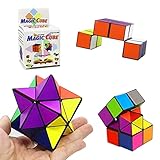 SHONCO Magic Star Cube, Cubo Infinito, Cubo Magico 2 in 1，Solido di Superficie Liscia, Allevia Lo Stress e l ansia, Cubo Puzzle Durevole per Bambini e Adulti