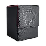 Wenxiaw Scatola Porta Mazzi per Carte Mtg, Deck Box con Capacità di 110 Carte Collezionabili, Magnetic Flip Deck Box, Box Porta Deck in Pelle e Camoscio, Ideale per Carte da Collezione