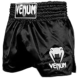 Venum Pantaloncini Muay Thai classici da uomo - Neri/Bianchi, M