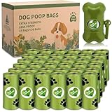 SaiXuan 540 pezzi/36 Rotoli Sacchetti per Cani, Dog Poop Dog Sacchetti di rifiuti con Dispensers,Extra Spesso a Prova di perdite Dog Poo Bags