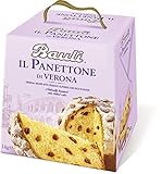 Panettone Bauli Verona 1Kg - Panettone Tradizionale Italiano con Uvetta Dolce e Mandorle Intere - Senza Frutta Candita