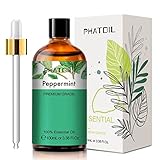 PHATOIL Oli Essenziali Menta Piperita 100 ml, Oli Essenziali Naturali Puri per Diffusore Umidificatore, Oli Essenziali Menta Piperita per Aromaterapia