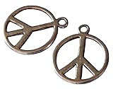 RomaLab 9 CHARMS PACE CIONDOLO PENDENTE PEACE & LOVE PICCOLI 2 CM X COLLANE BRACCIALE