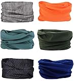 6 Pezzi Copricapo Multifunzione Fascia Bandana Sciarpa di Riciclaggio della Bici Tubo Elastico Fascia Magica Balaclava Maschera UV Residence per Yoga Climb Ciclismo Hiking