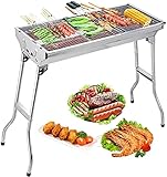 Uten Barbecue Griglia a Carbone Professionale per 5-10 Persone, Barbecue Carbone Barbecue Pieghevole per BBQ, Utensile BBQ Grill, Giardino Terrazza Campeggio Picnic