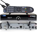 OCTAGON SF8008 4K UHD HDR HYBRID Sat- Cavo- Terrestre- Ricevitore PVR 1xDVB-S2X + 1x DVB-C / T2 - E2 Linux TV Box, Ricevitore PVR tramite USB - incluso cavo HDMI EasyMouse e doppia WLAN