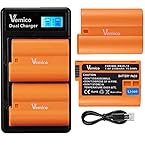 Vemico EN-EL15 EN-EL15a/EL15b/EL15c Batteria Caricabatterie Kit 2X2100mAh Batteria e USB di Tipo-C Doppio Slot LCD Caricatore per D750/D780/D7500/D850/D810/D800/D7200/D500/D610/D600/1V1/Z6/Z7