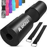 Amonax Barbell Squat Pad Cuscino Bilanciere quat - Collo e Spalle Supporto Pad - Grande per Squat, Affondi, Spinte Dell anca Allenamento/Esercizi/Allenamento Con i Pesi Fitness (Nero)