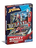 Clementoni - 16452 - Sapientino Quizzy Marvel Spiderman - Schede Educative e Penna Interattiva, Gioco Educativo 3 Anni, Elettronico Parlante, Made in Italy