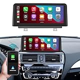ninetom Autoradio IPS touch screen da 12,3 pollici per BMW Serie 1/2 F20 F21 F22 F23 con NBT, supporto wireless CarPlay/Android Auto/Mirrorlink, autoradio GPS per auto DSP integrato