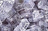 Lego Building Accessories 1 x 2 Clear Transparent Brick without Pin, Bulk - 50 Pieces per Package