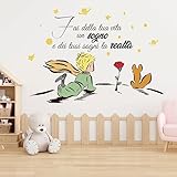 Adesivo Murale - Piccolo Principe Fai della tua vita un sogno e dei tuoi sogni la realtà | Adesivi Murali Da Parete, Scritte Adesive Italiane, Adesivo Pareti Camera Da Letto Cucina Soggiorno