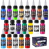 FansArriche Colori Per Aerografo 20 Colori × 20 ml a Base d Acqua, Pronto Da Spruzzare, Set Di Acrilici Aerografo Per Modellismo, Colori Acrilici Per Aerografo Asciugatura Rapida