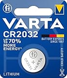 Varta CR2032 Batteria al Litio, 3V, 230 mAh, Acciaio