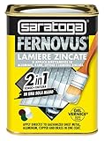 SARATOGA Vernice Fernovus LAMIERE ZINCATE ml.750 NON NECESSITA DI PRIMER! NOVITA  (Verde)