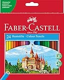 Faber-Castell 120124 - Set di matite colorate Castle, 24 pezzi, esagonali, infrangibili, per bambini e adulti