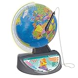 Clementoni Learning Learning Globe interattivo, mappa del mondo Mundi, mappamondo educativo, geografia in apprendimento, decorazione finestre, giochi educativi, lingua olandese, 7-10 anni, 66965,