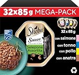 Sheba Sauce Collection Selezione Assortita Cibo Umido per Gatti, 32 Vaschette da 85 g