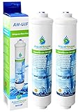 2x AquaHouse AH-UIF Filtro acqua compatibile con Samsung DA29-10105J, Haier 0060823485A,LG 5231JA2010B (sostituisce solo i filtri esterni)