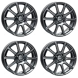 4x Cerchi Rial Milano 5.5Jx14 ET35 4x100 titanium compatibile con VOLKSWAGEN Caddy cross UP! e-UP! Lupo UP!