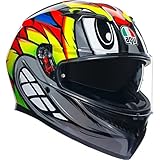 AGV CASCO K3 E2206 MPLK BIRDY 2.0 GREY/YELLOW/RED XS