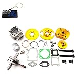 STONEDER Kit testa cilindrica con foro grande da 44 mm, per motori a 2 tempi da 47 cc e 49 cc, per mini Dirt ATV Quad Pocket Bike 4 ruote Minimoto