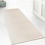 Floordirekt Tappeto passatoia per corridoio, cucina, effetto sisal, lavabile, antiscivolo, 66 x 150 cm, color crema (Kalkutta)