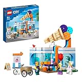LEGO City Gelateria, Giochi per Bambini e Bambine da 6 anni in su con Edificio da Costruire, Carretto dei Gelati Giocattolo e 3 Minifigure, Idea Regalo di Compleanno 60363