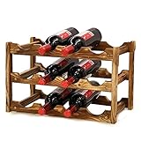 MAGIC SELECT Cantinette Vino in Legno Massiccio per 12 Bottiglie. Portabottiglie Rustico per l appilazione di Bottiglie da Vino per la Casa, Cantina, Bar, Cucina. Scaffale porta bottiglie di vino