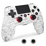 DuLingKer Wireless Controller Compatibile per PS-4, Joystick Compatibile con PS-4 Slim/Pro/PC, Batteria 1000mAh Controller con Vibrazione, 6 Axis Gyroscope, Touchpad, Audio/EXT Jack