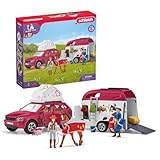 schleich 42535 Avventura con auto e rimorchio per cavalli, da 5 anni, HORSE CLUB - Playset, 110 pezzi